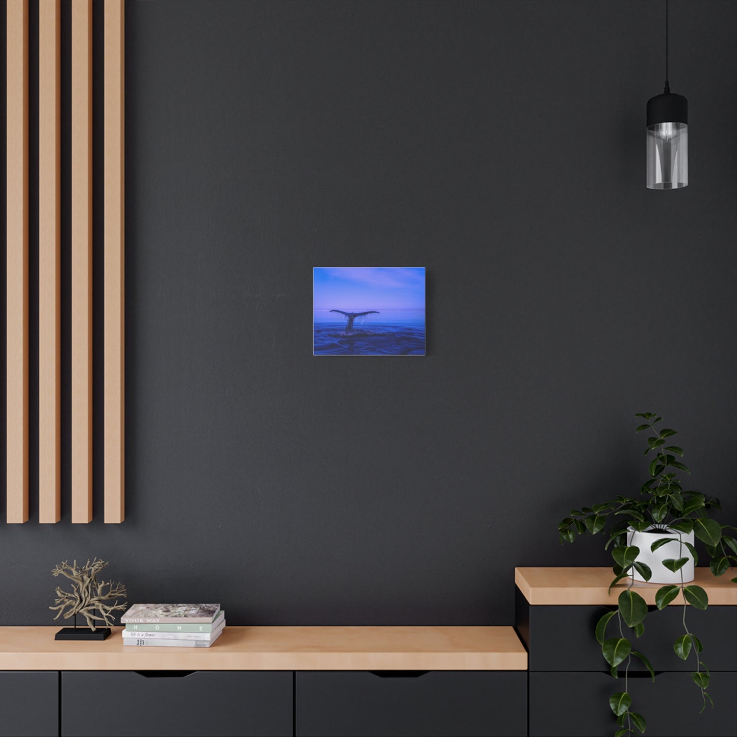 Whale Tail Matte Canvas Print — Ocean Sunset Wall Art
