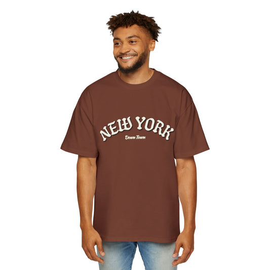 Oversized Tee — 'New York' Front & 'Nope.' Script Back Graphic Shirt