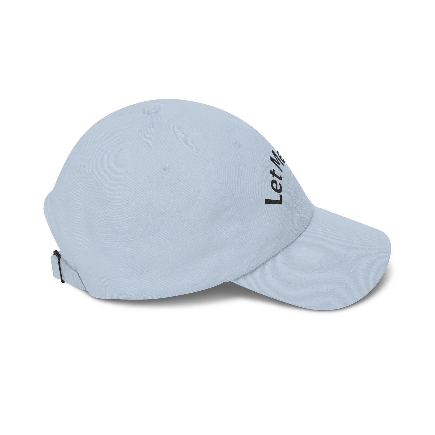 Let Me Cook Dad Cap — Embroidered White Baseball Hat for Cooks & Grillers