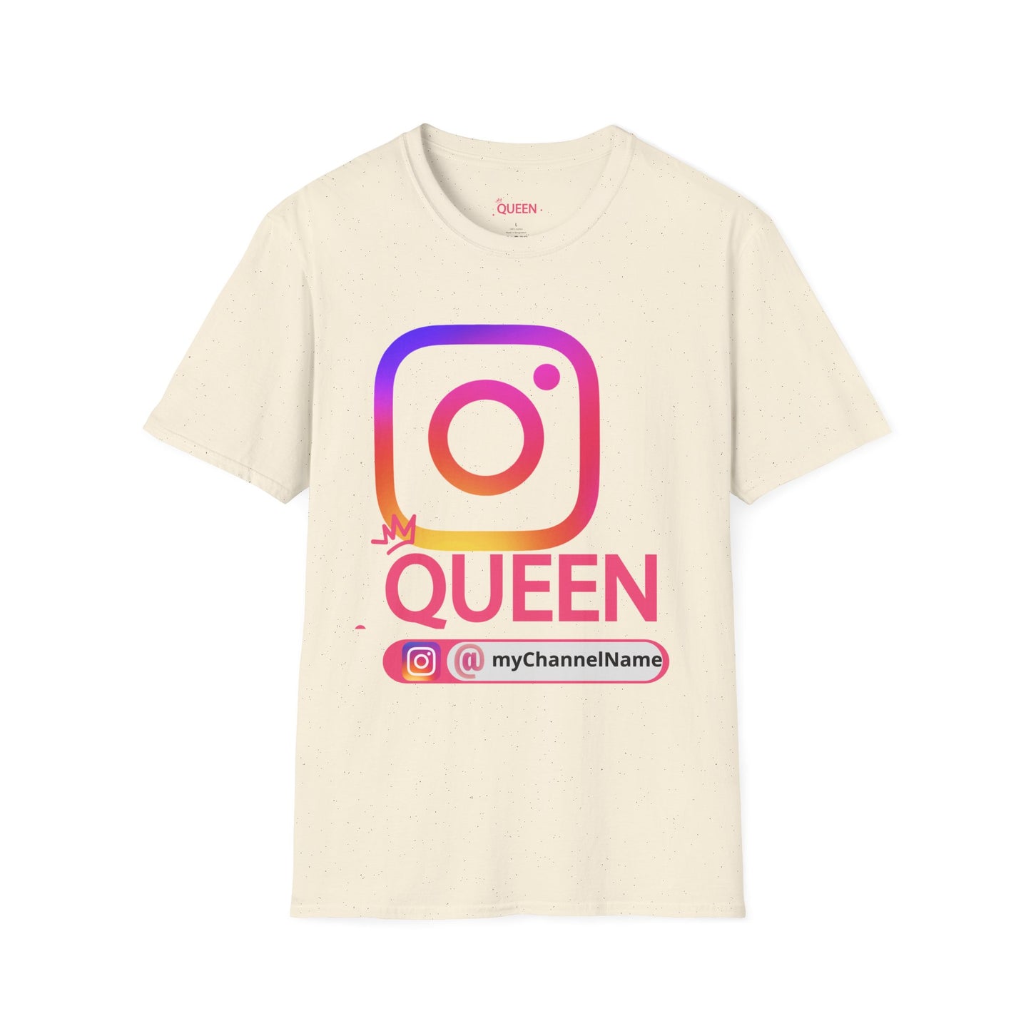 Instagram Queen T-Shirt — "Queen" Social Media Tee with Custom @handle