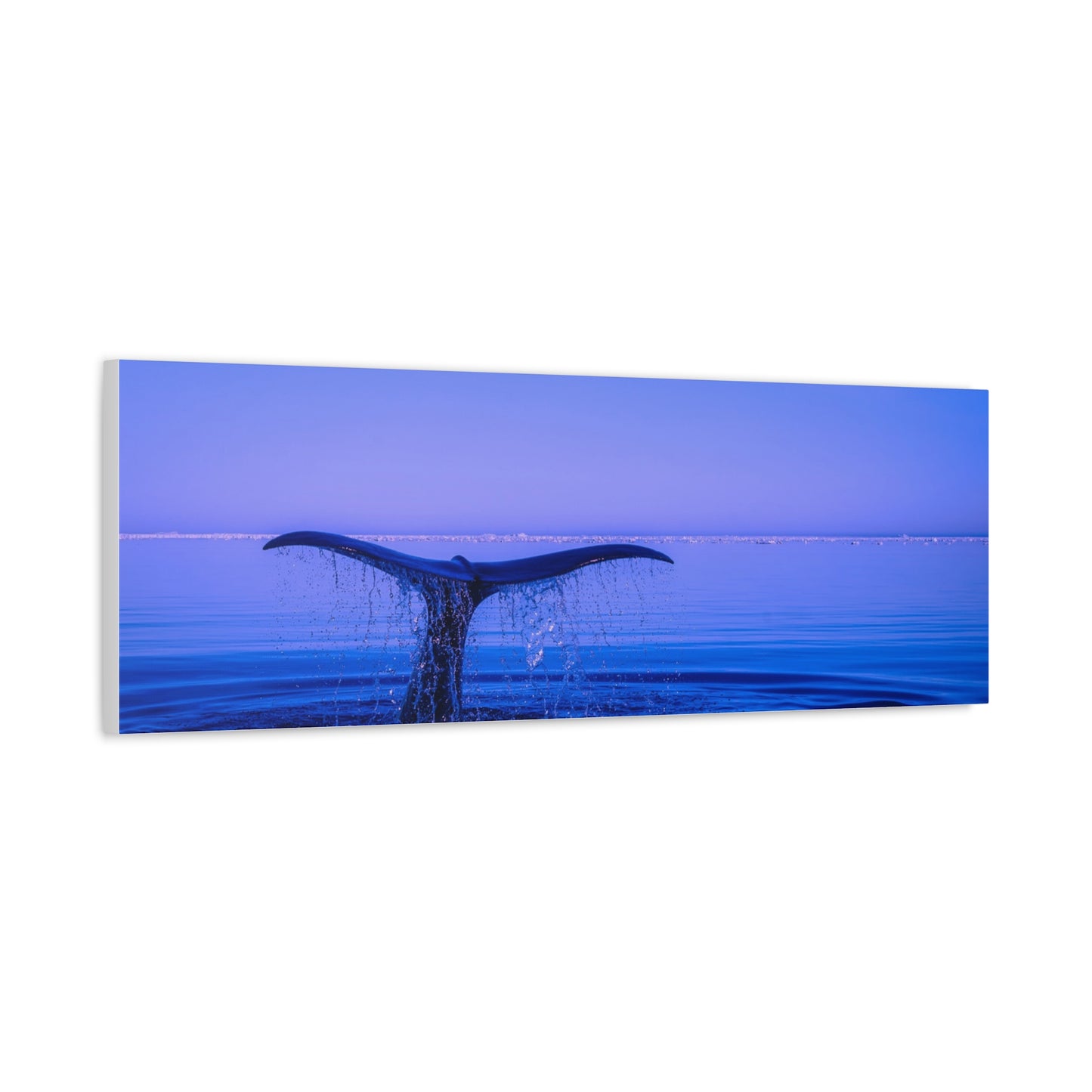 Whale Tail Matte Canvas Print — Ocean Sunset Wall Art