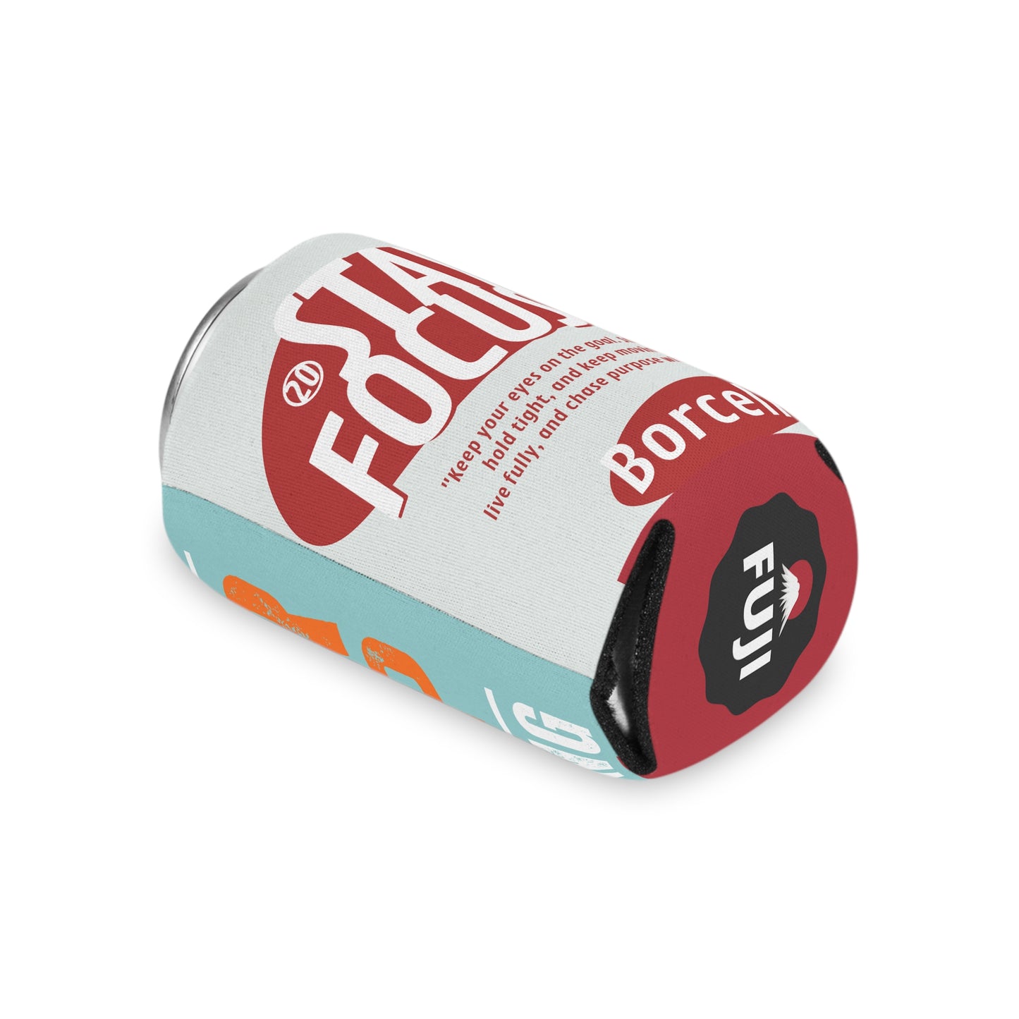 Can Cooler - Motivational 'Stay Focused' & 'Never Give Up' Drink Koozie