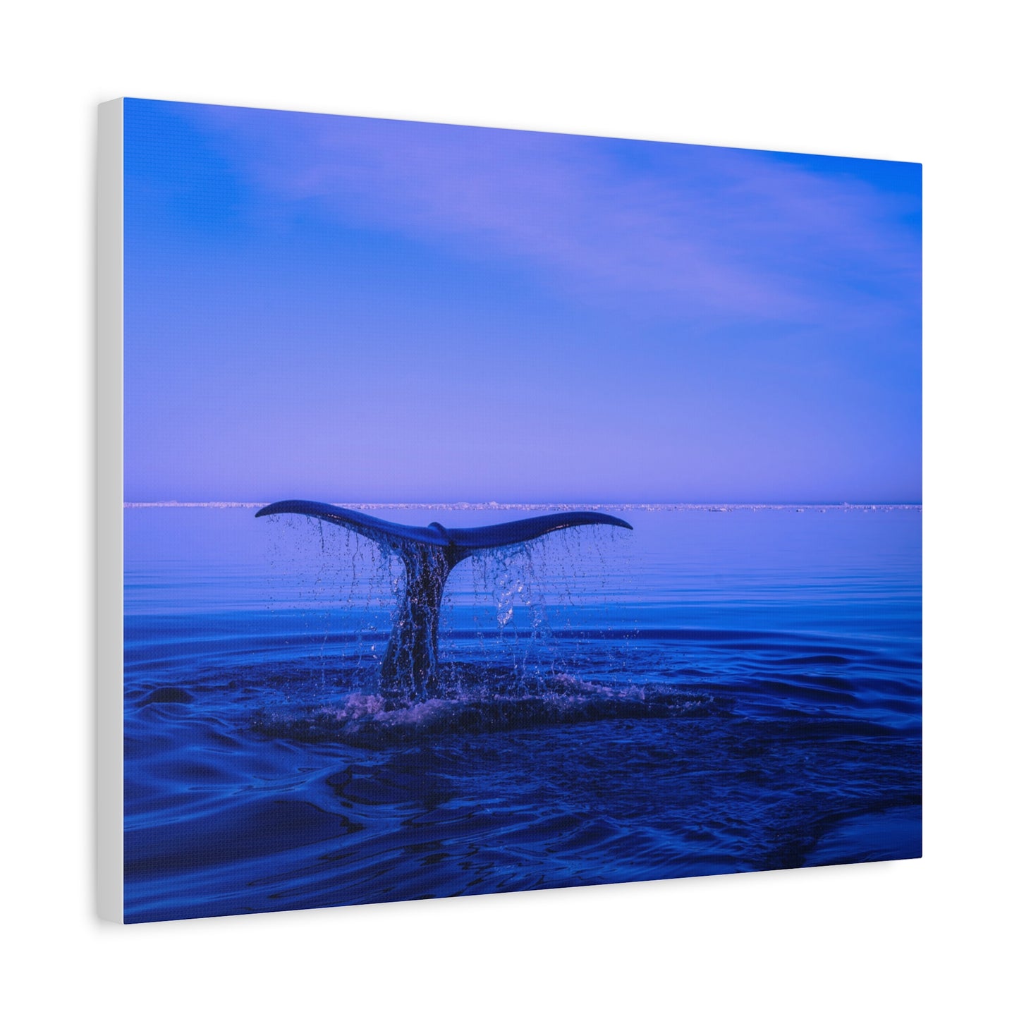 Whale Tail Matte Canvas Print — Ocean Sunset Wall Art