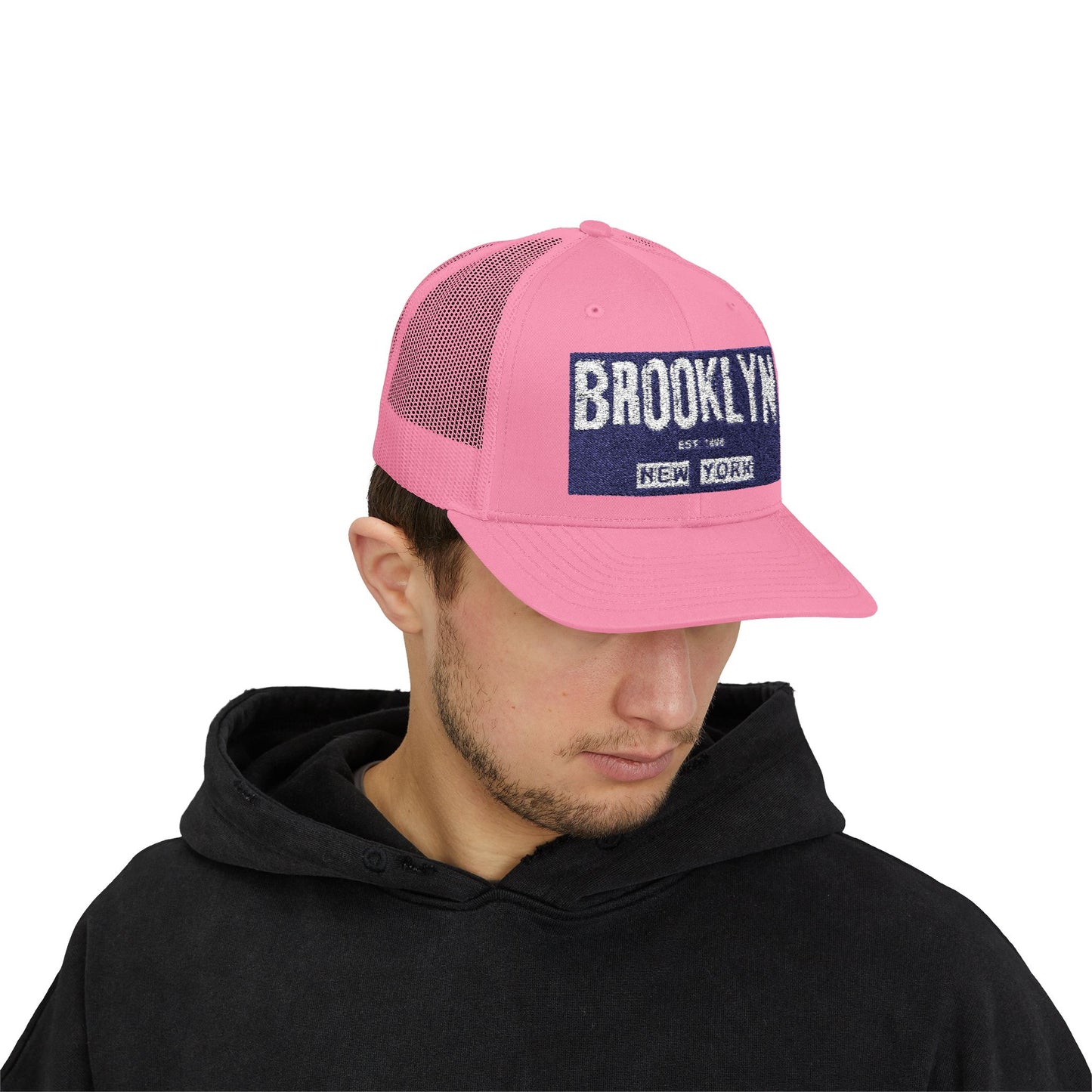 Brooklyn Trucker Cap – Vintage Sequin Patch Snapback