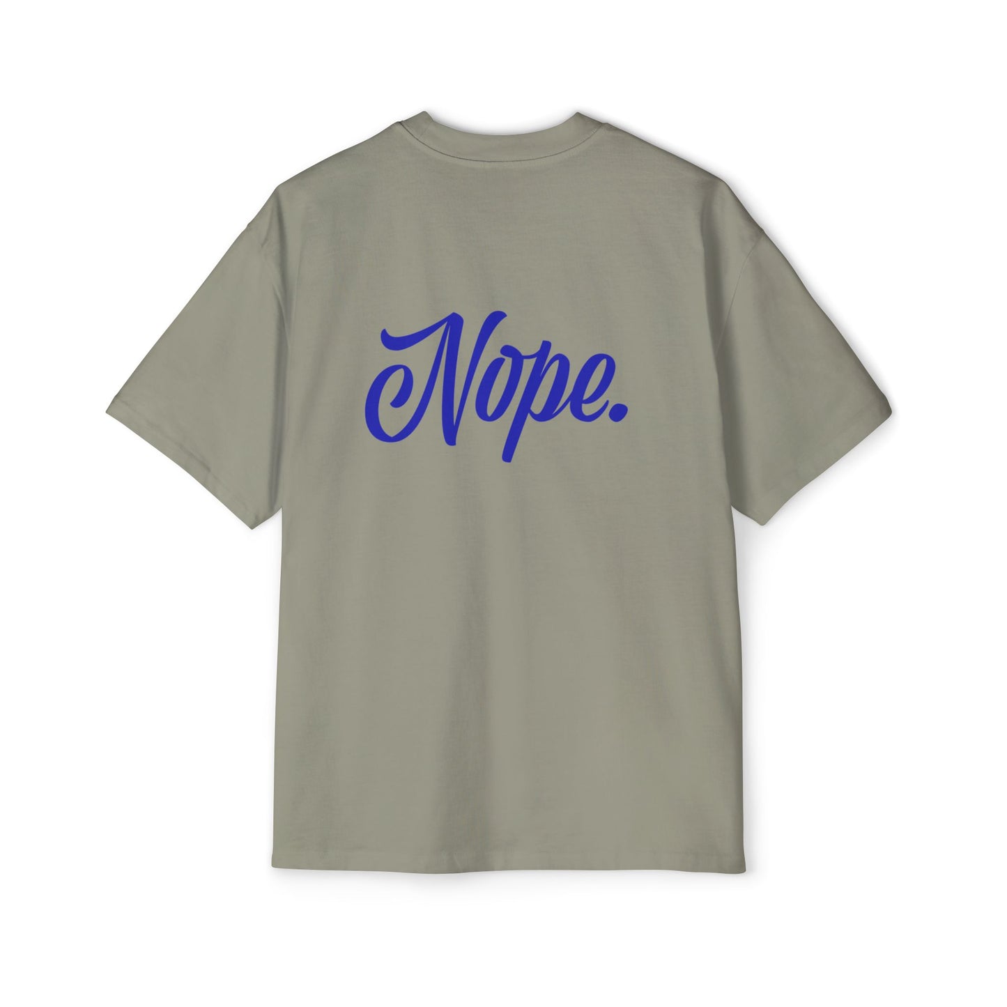Oversized Tee — 'New York' Front & 'Nope.' Script Back Graphic Shirt