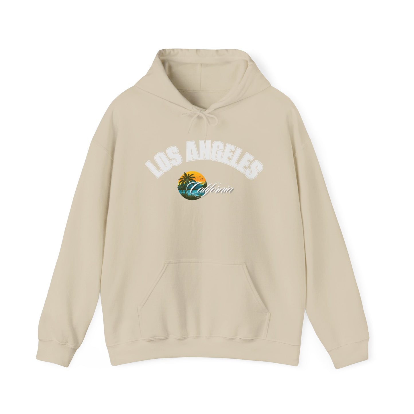 Los Angeles Retro Surf Hoodie — Vintage Sunset Car & Palm Tree Sweatshirt