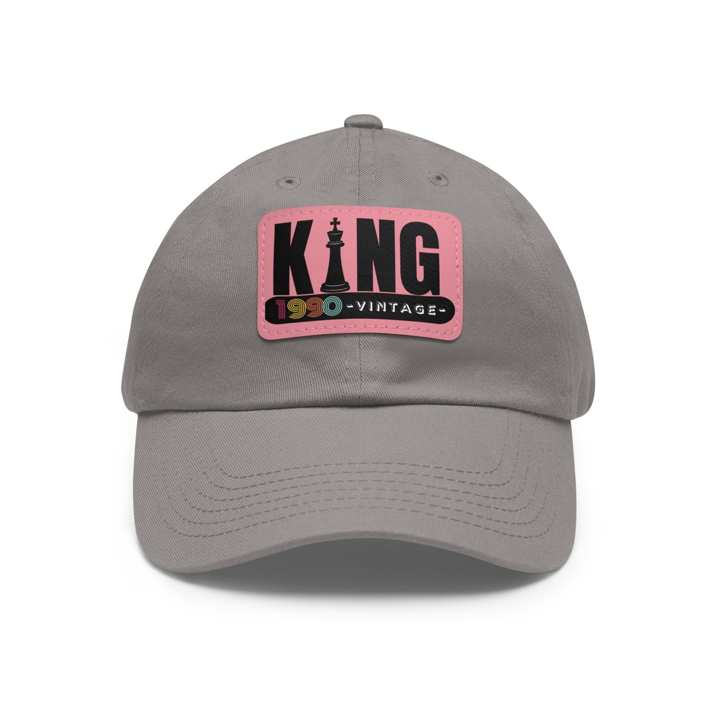 King 1990 Vintage Leather Patch Dad Hat