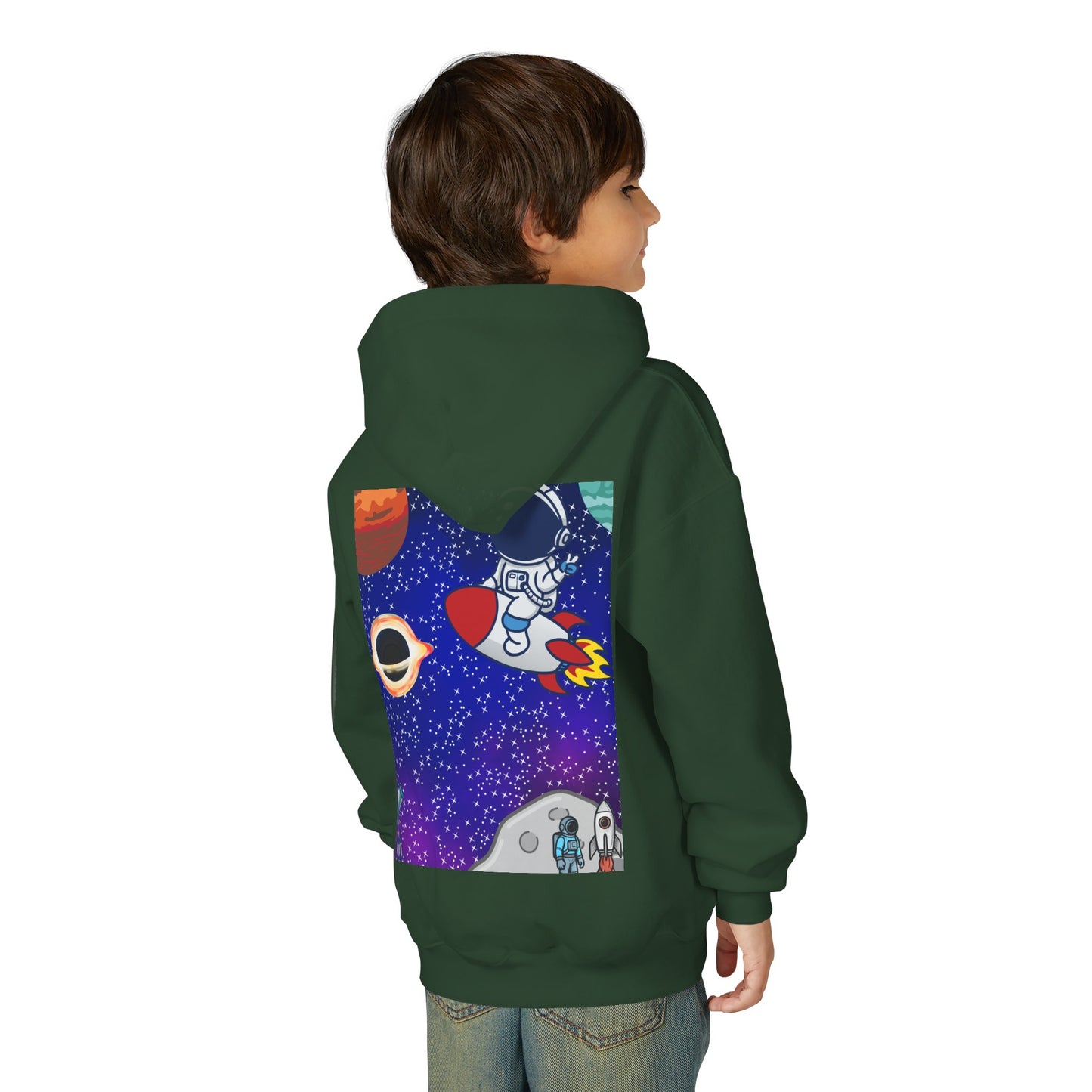 Kids Space Hoodie – Cute Astronaut Rocket Sweatshirt for Boys & Girls - Custom design