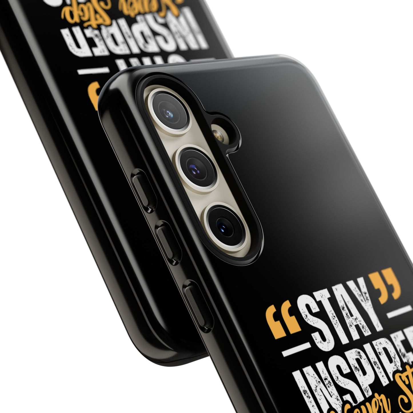 Inspirational Phone Case — “Stay Inspired, Never Stop Creating” Protective Cover