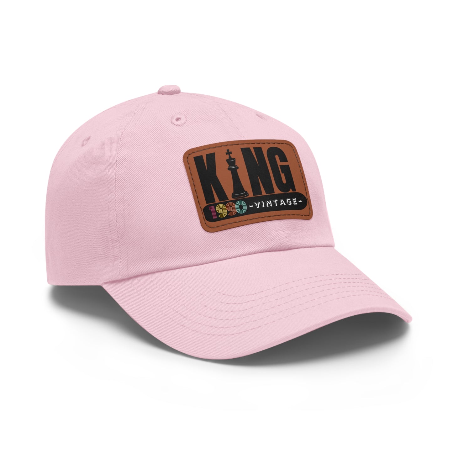 King 1990 Vintage Leather Patch Dad Hat