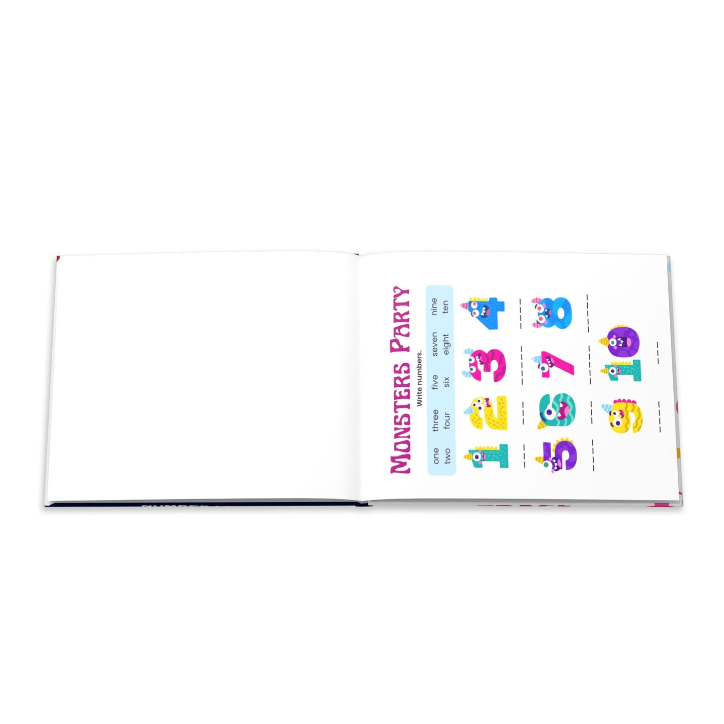 Number Learning Hardcover Coloring Book — Number Learning Activity Book for Kids