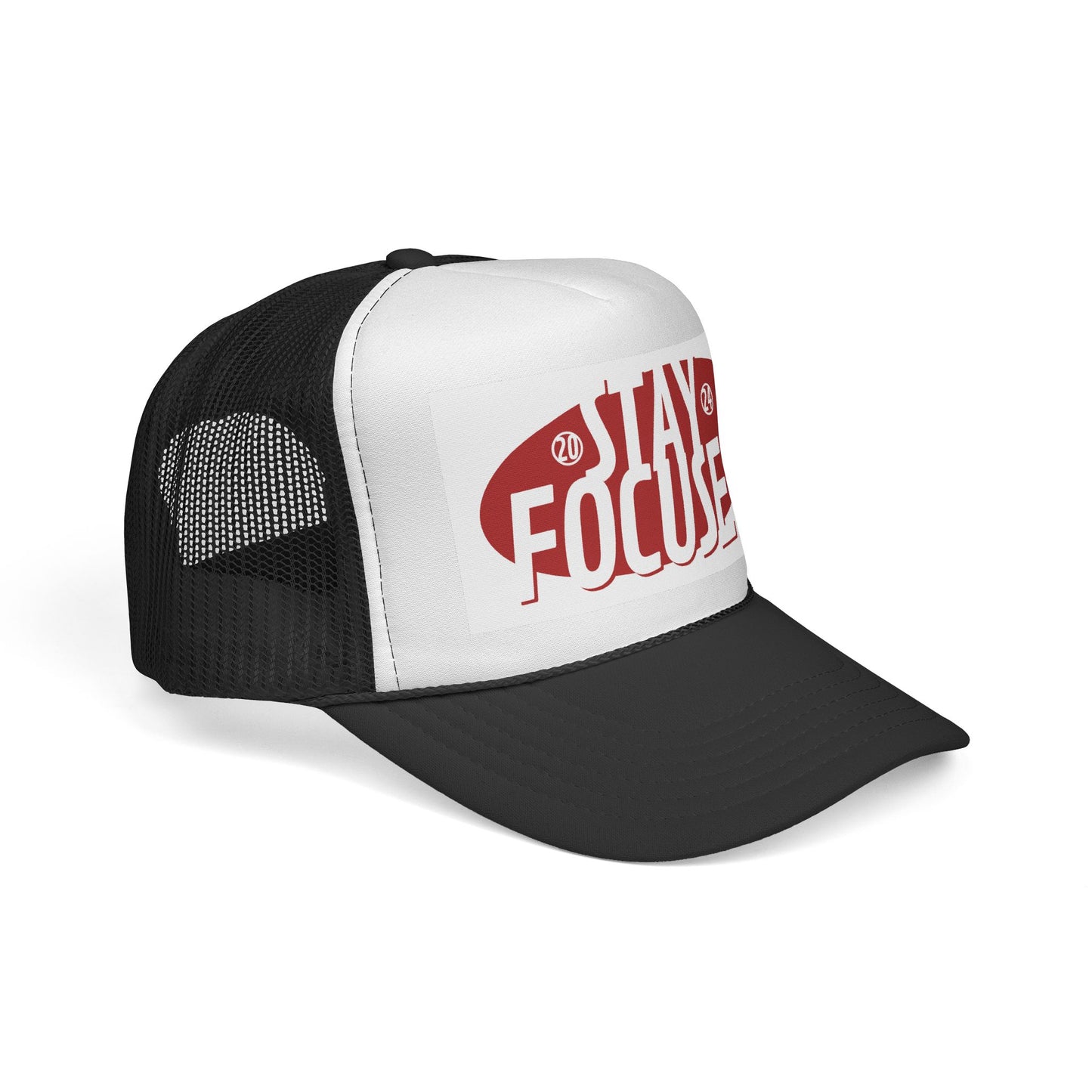 Stay Focused Trucker Cap — Motivational Mesh Hat for Productivity & Daily Wear