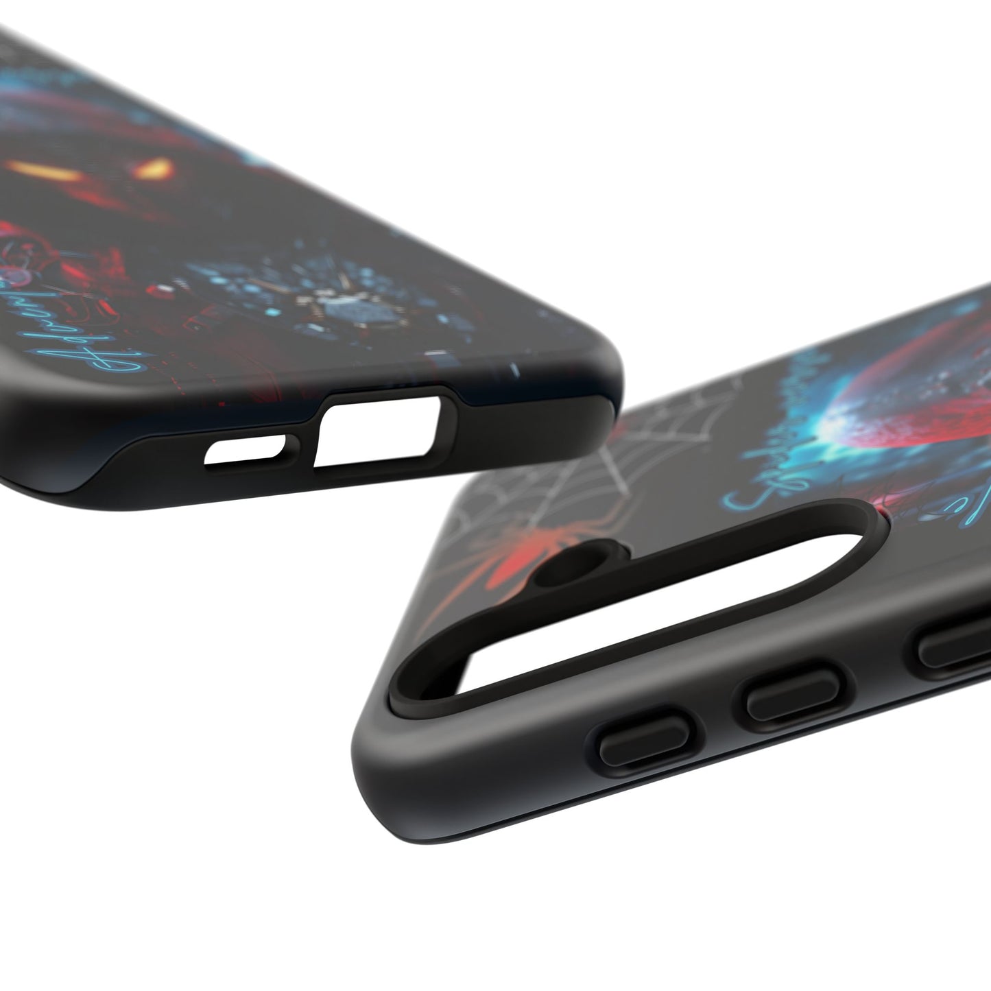 Spiderman Phone Case — Neon Hooded Skull Design "Spider verse"