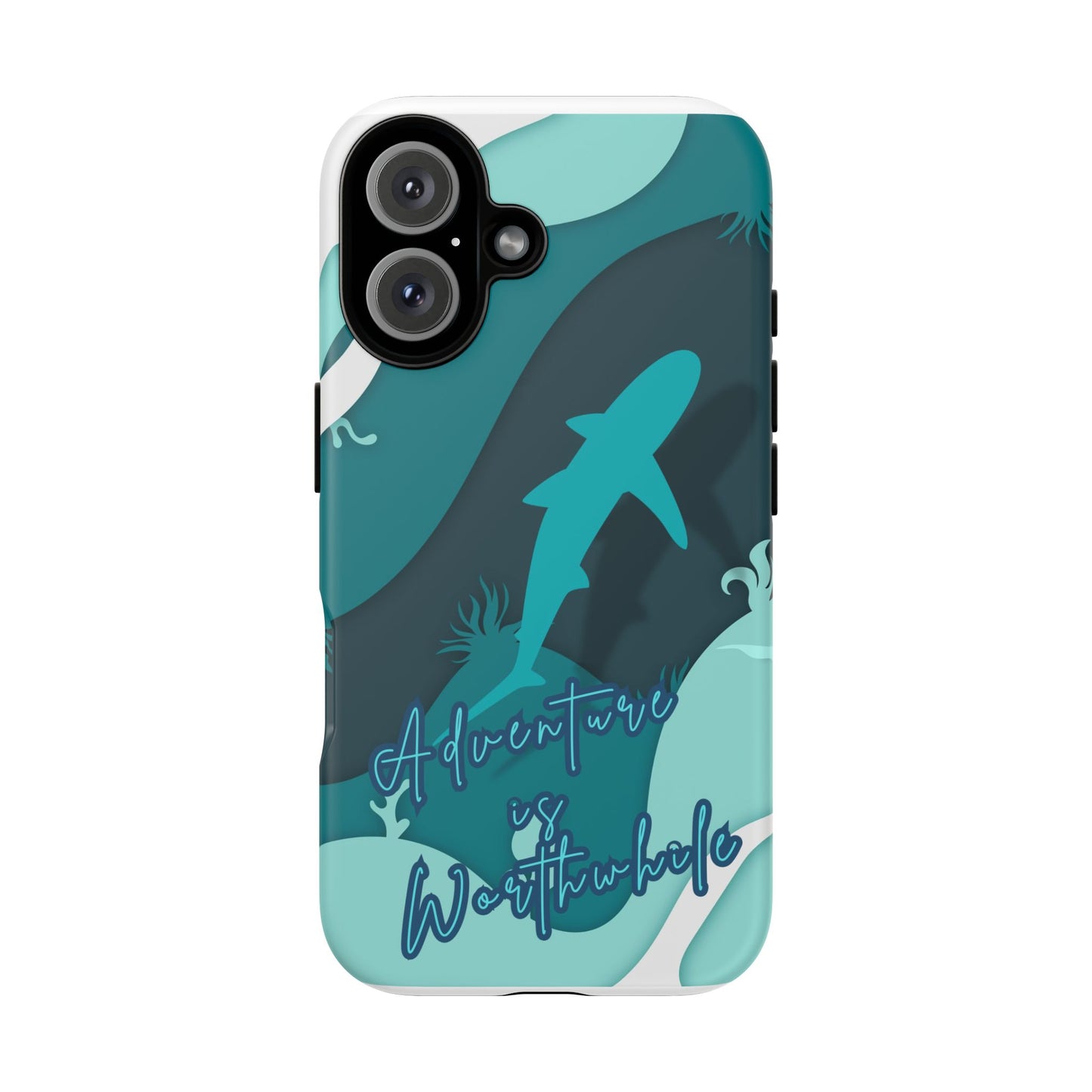 Blue Ocean Phone Case - "Adventure is Worthwhile" Teal Protective Cover