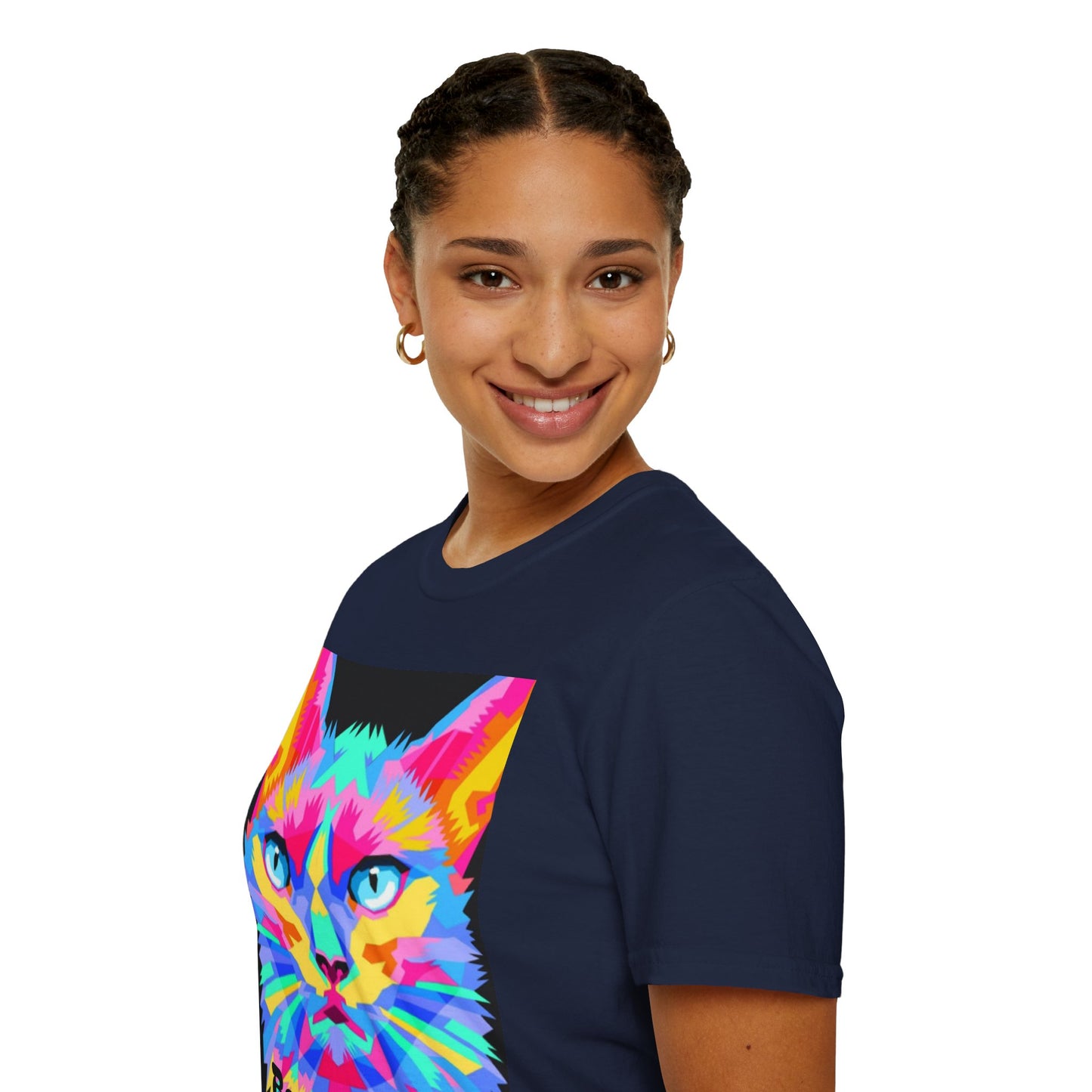 Colorful Pop Art Cat T-Shirt — "Best Friend" Graphic Tee