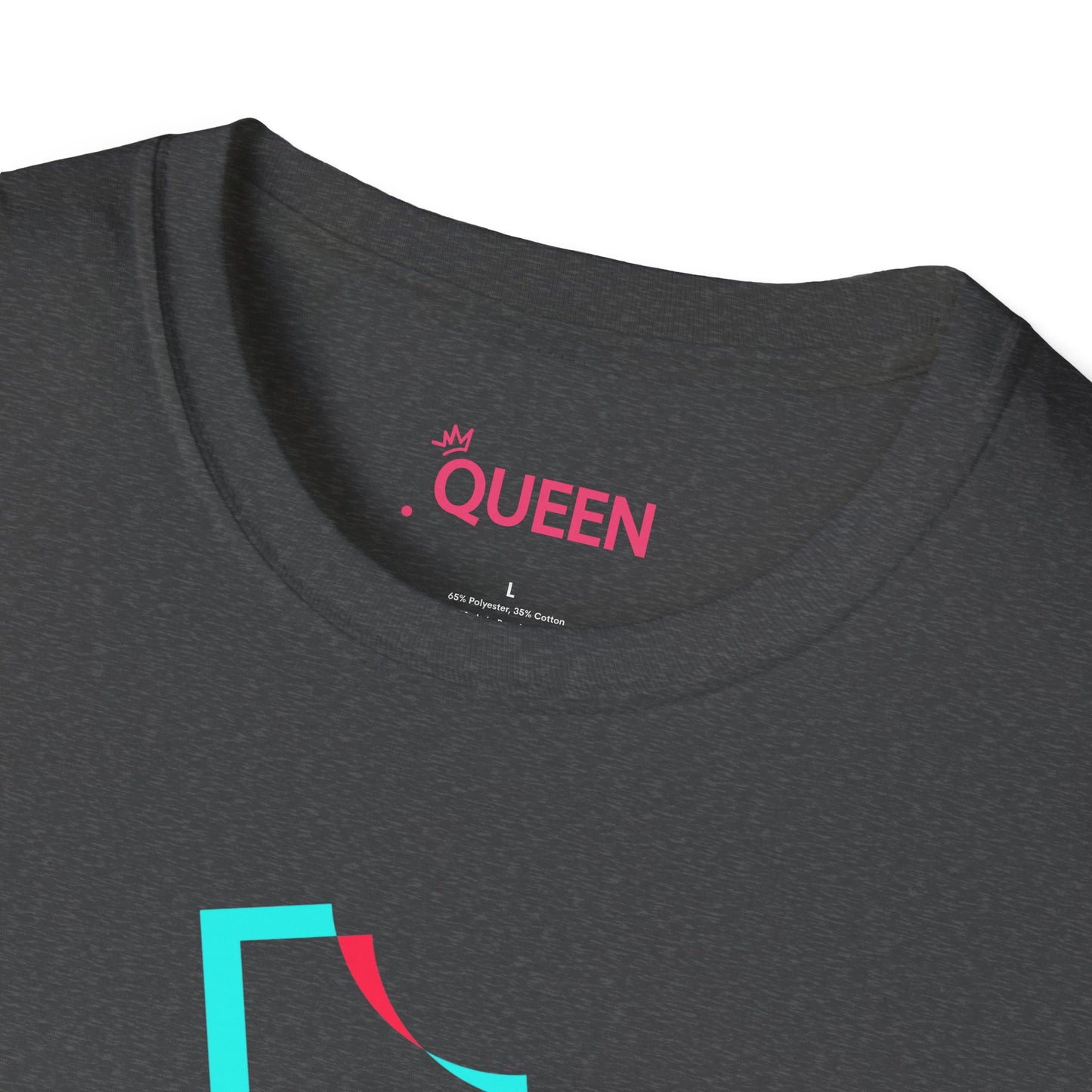 TikTok Queen Graphic T-Shirt — Personalized Channel Name, 'New Day New Start' Back Design