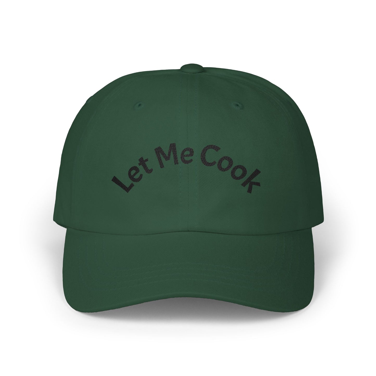 Let Me Cook Dad Cap — Embroidered White Baseball Hat for Cooks & Grillers