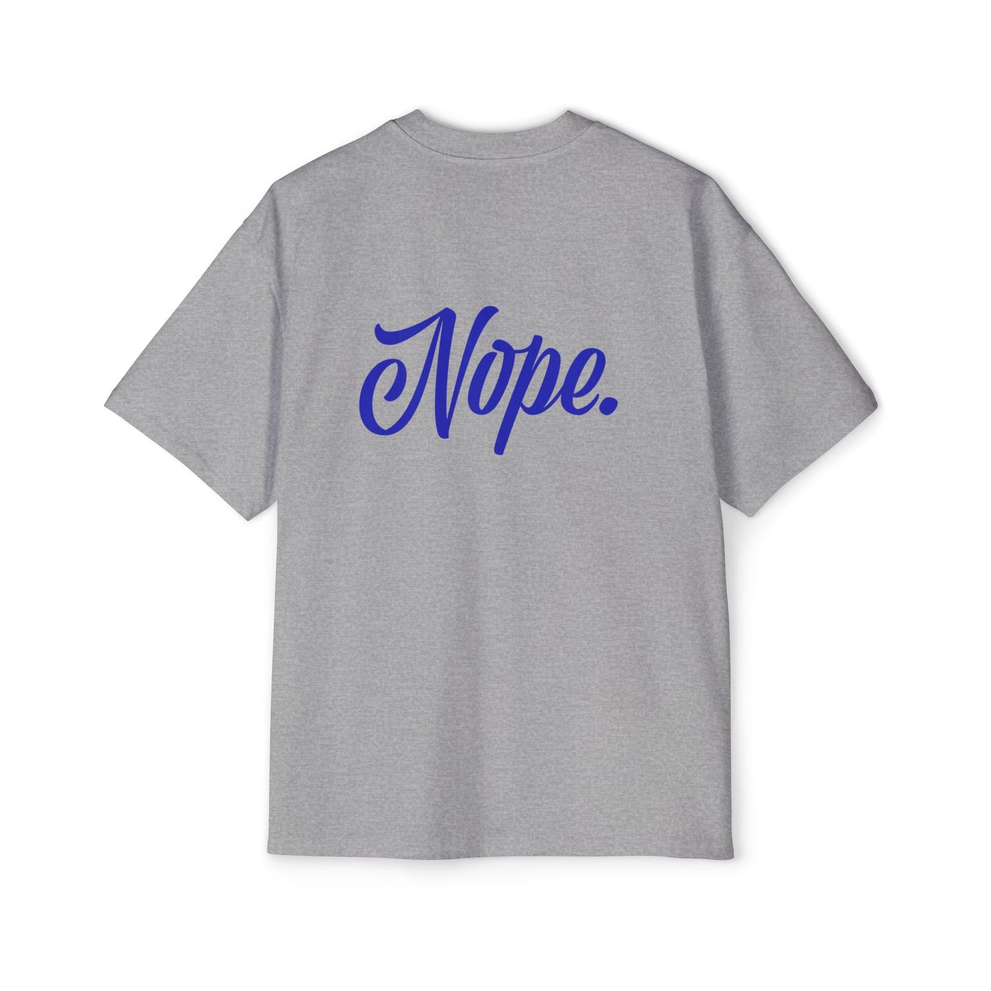 Oversized Tee — 'New York' Front & 'Nope.' Script Back Graphic Shirt