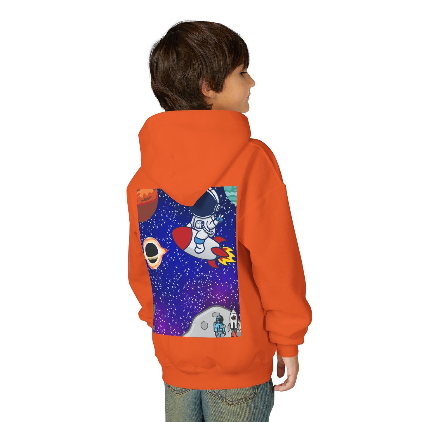 Kids Space Hoodie – Cute Astronaut Rocket Sweatshirt for Boys & Girls - Custom design