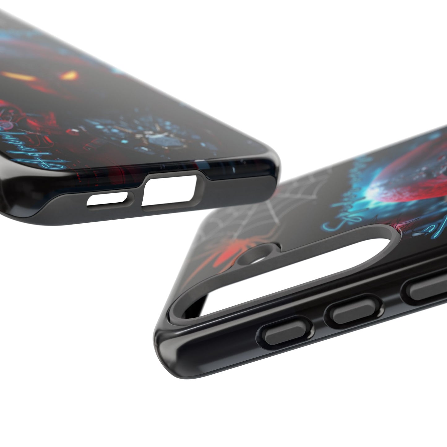 Spiderman Phone Case — Neon Hooded Skull Design "Spider verse"
