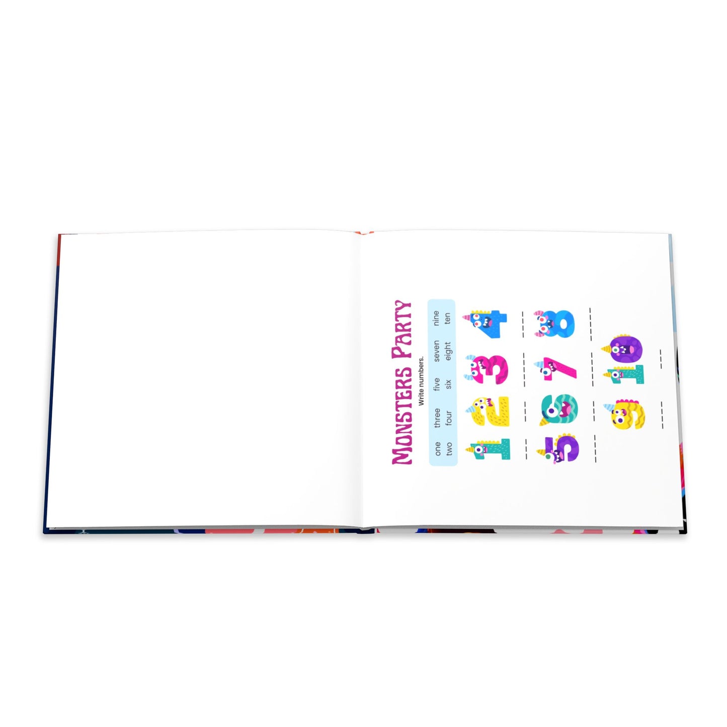 Number Learning Hardcover Coloring Book — Number Learning Activity Book for Kids