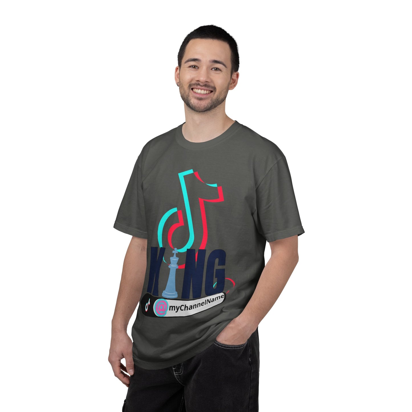 TikTok King T-Shirt — Custom Channel Name Music Tee Tiktok custom Name Tee