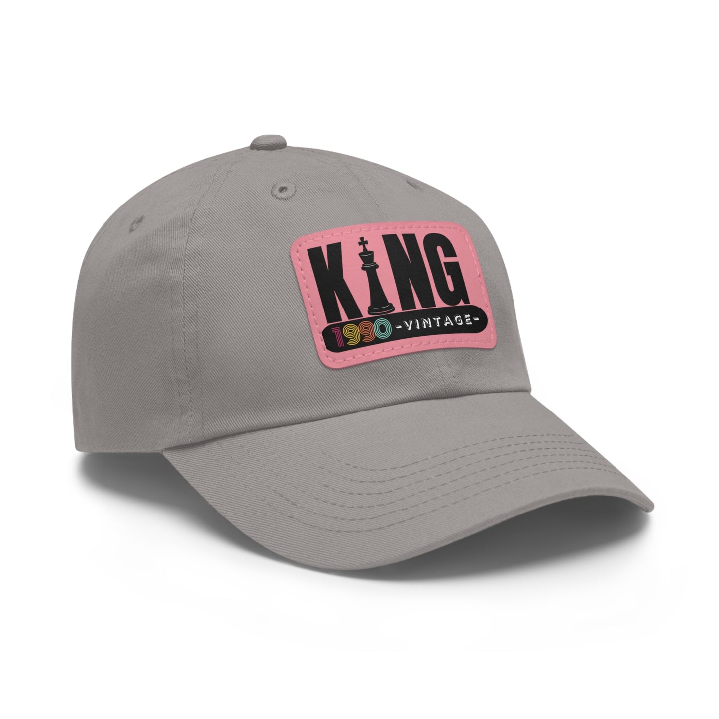 King 1990 Vintage Leather Patch Dad Hat