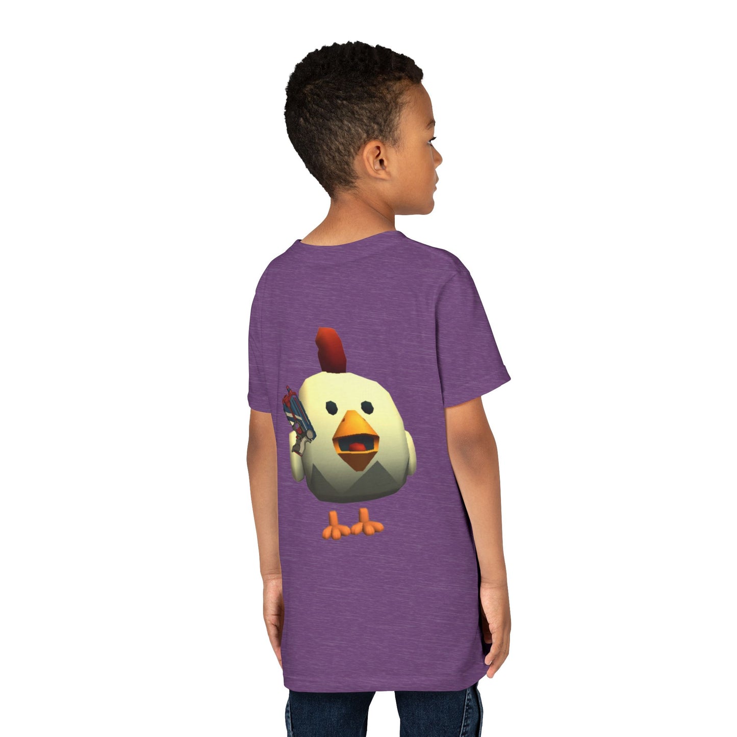 Youth Tee — Cute Chicken Gun Character Kids T-Shirt