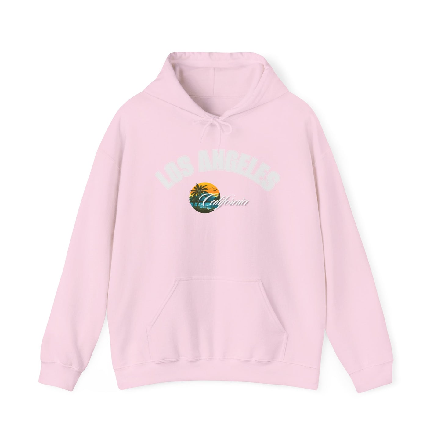 Los Angeles Retro Surf Hoodie — Vintage Sunset Car & Palm Tree Sweatshirt