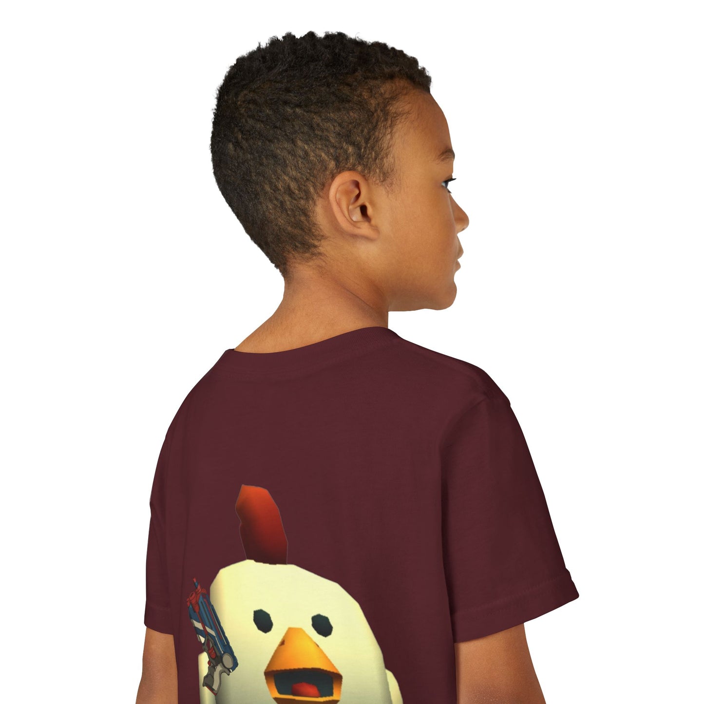 Youth Tee — Cute Chicken Gun Character Kids T-Shirt