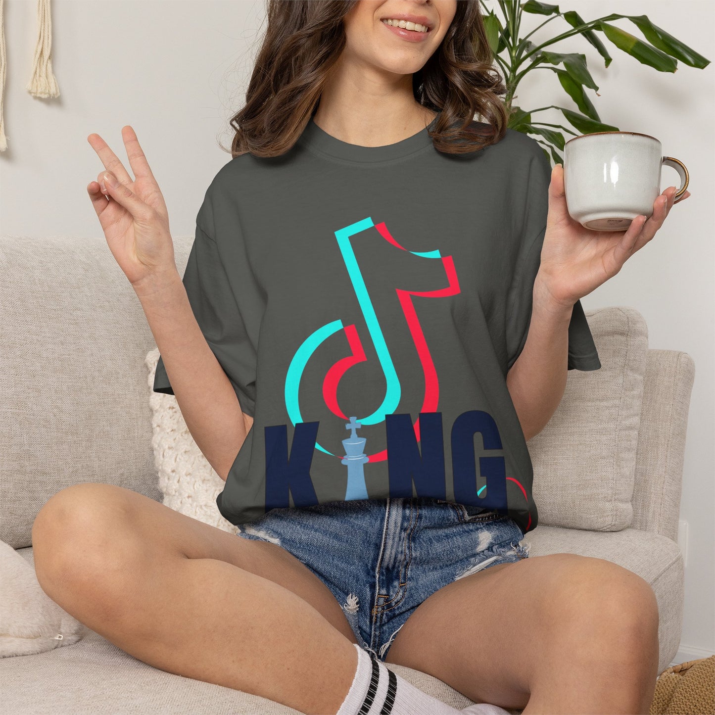 TikTok King T-Shirt — Custom Channel Name Music Tee Tiktok custom Name Tee