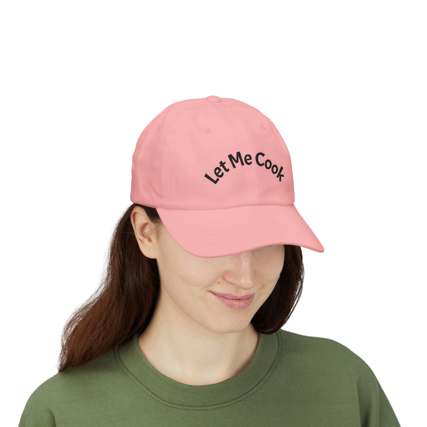 Let Me Cook Dad Cap — Embroidered White Baseball Hat for Cooks & Grillers