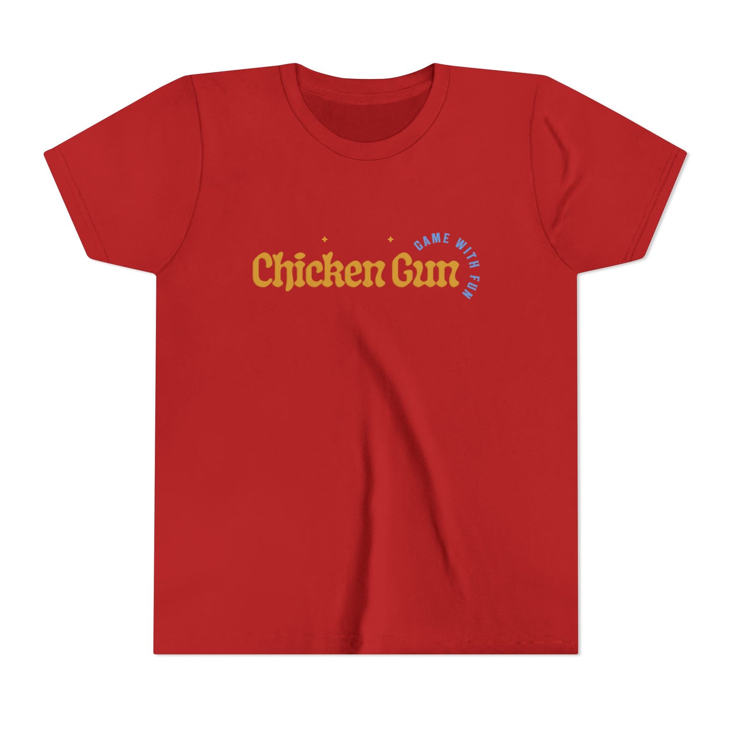Youth Tee — Cute Chicken Gun Character Kids T-Shirt