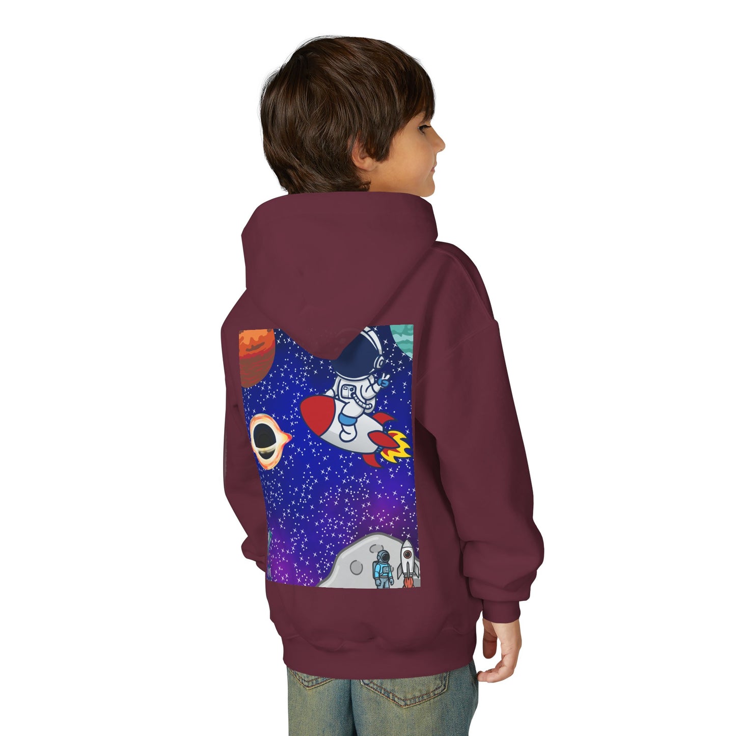 Kids Space Hoodie – Cute Astronaut Rocket Sweatshirt for Boys & Girls - Custom design