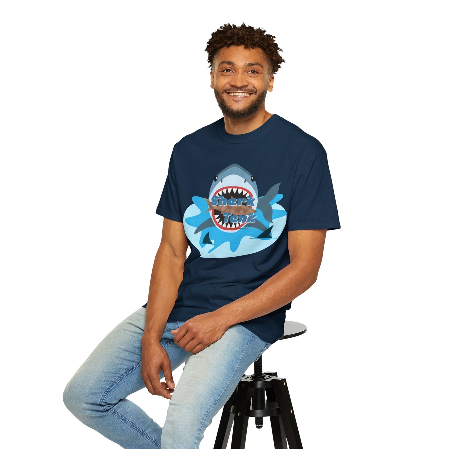 Shark Graphic T-Shirt — 'Shark' Ocean Illustration Tee