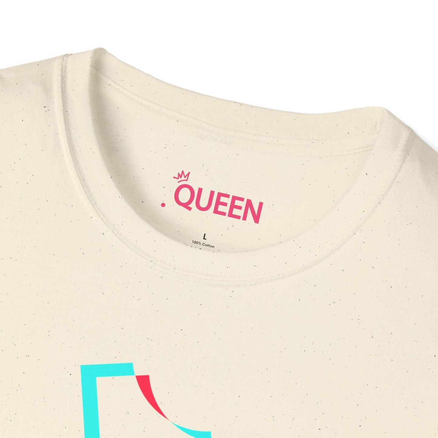 TikTok Queen Graphic T-Shirt — Personalized Channel Name, 'New Day New Start' Back Design