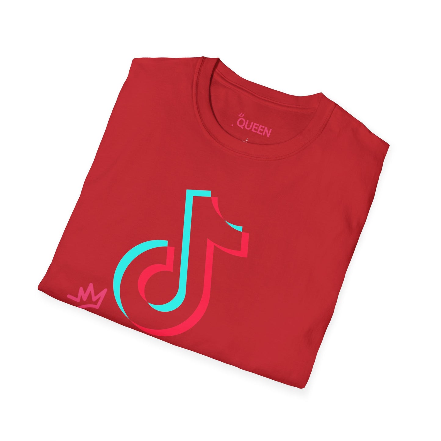TikTok Queen Graphic T-Shirt — Personalized Channel Name, 'New Day New Start' Back Design