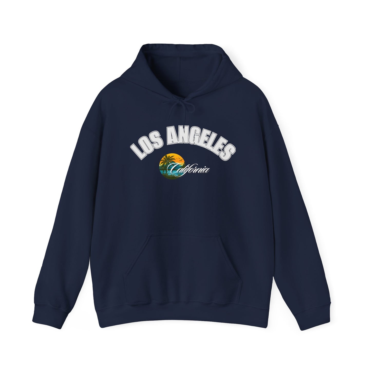 Los Angeles Retro Surf Hoodie — Vintage Sunset Car & Palm Tree Sweatshirt