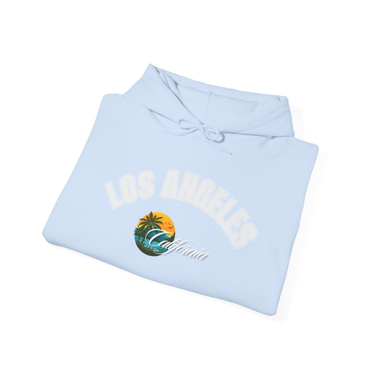 Los Angeles Retro Surf Hoodie — Vintage Sunset Car & Palm Tree Sweatshirt