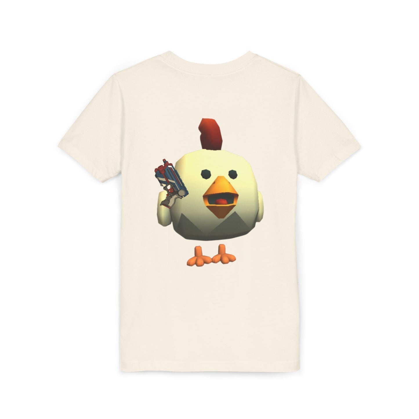 Youth Tee — Cute Chicken Gun Character Kids T-Shirt