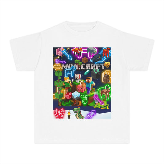 Minecraft & Roblox Neon Kids Tee — Youth Gaming Graphic Shirt