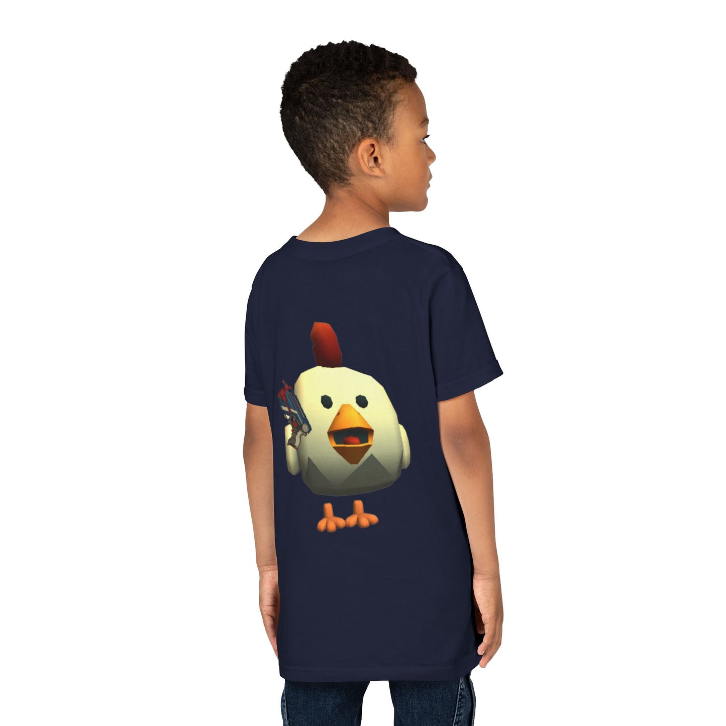 Youth Tee — Cute Chicken Gun Character Kids T-Shirt