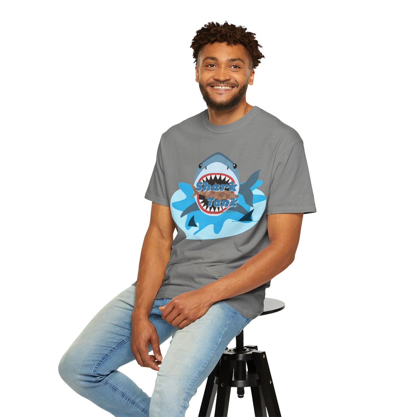 Shark Graphic T-Shirt — 'Shark' Ocean Illustration Tee