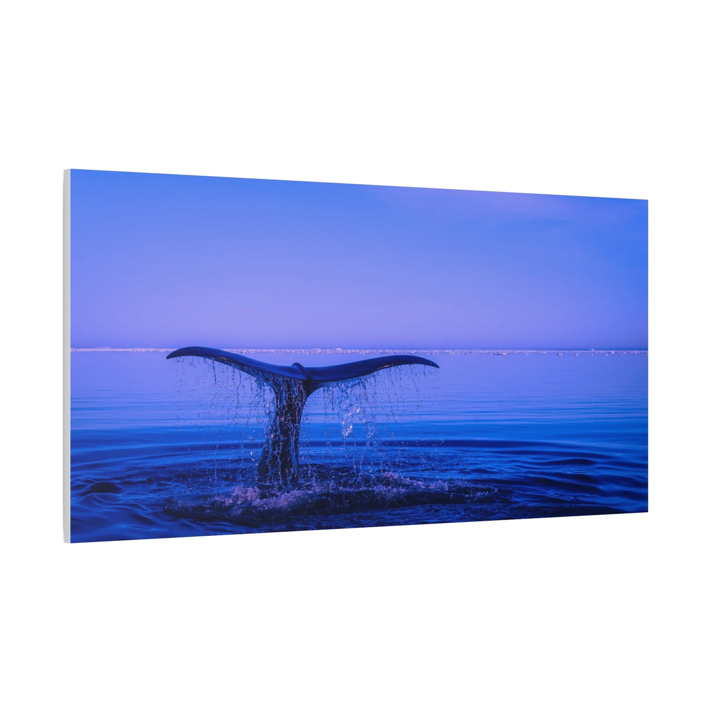 Whale Tail Matte Canvas Print — Ocean Sunset Wall Art