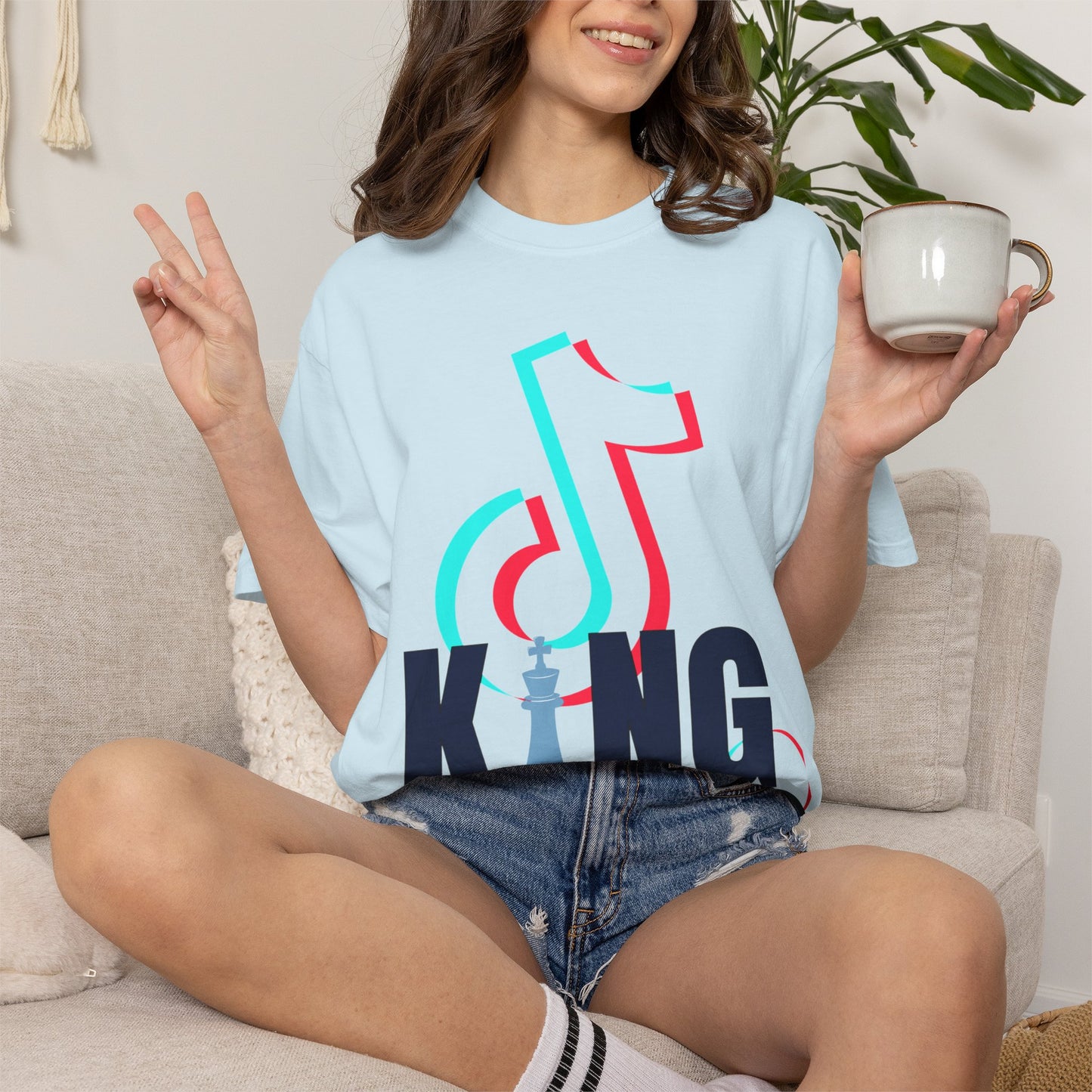 TikTok King T-Shirt — Custom Channel Name Music Tee Tiktok custom Name Tee