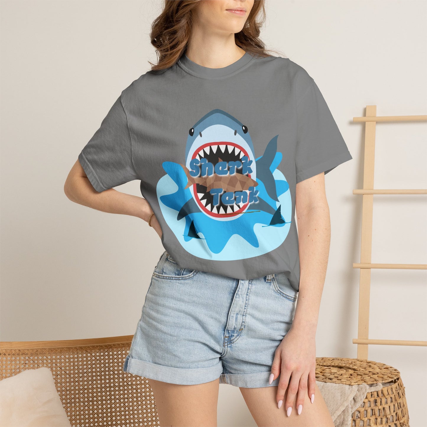 Shark Graphic T-Shirt — 'Shark' Ocean Illustration Tee