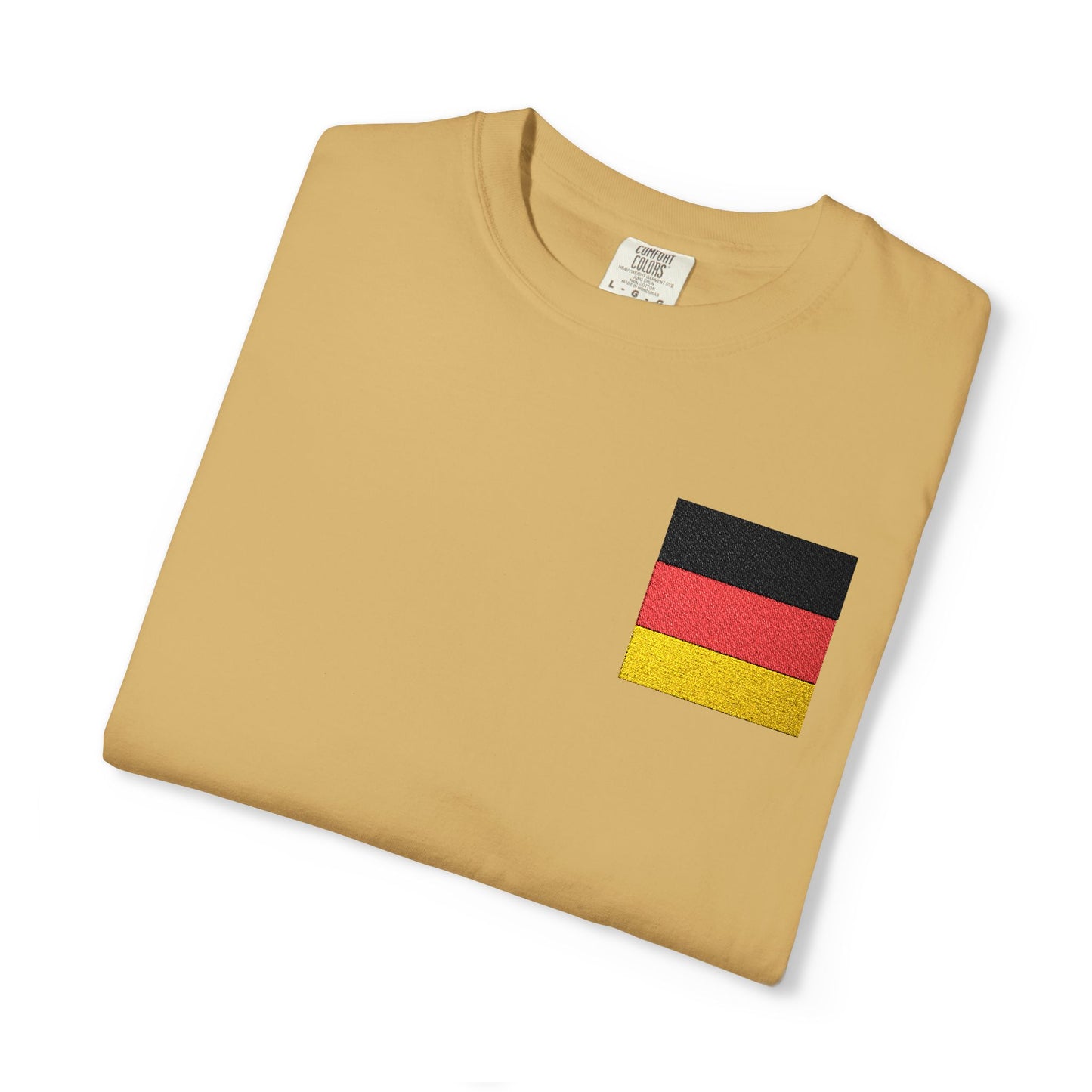 Germany Flag Pocket T-Shirt — German Pride Tee with Sleeve Flags