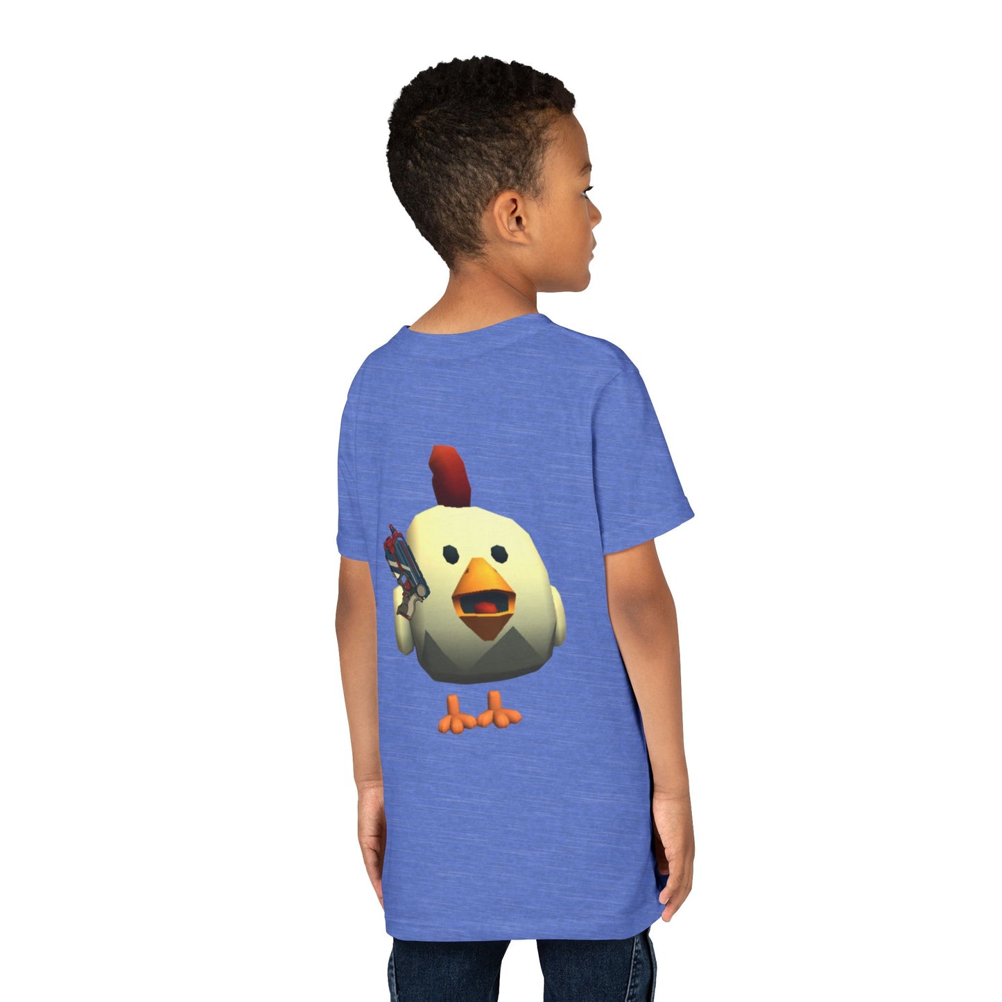 Youth Tee — Cute Chicken Gun Character Kids T-Shirt