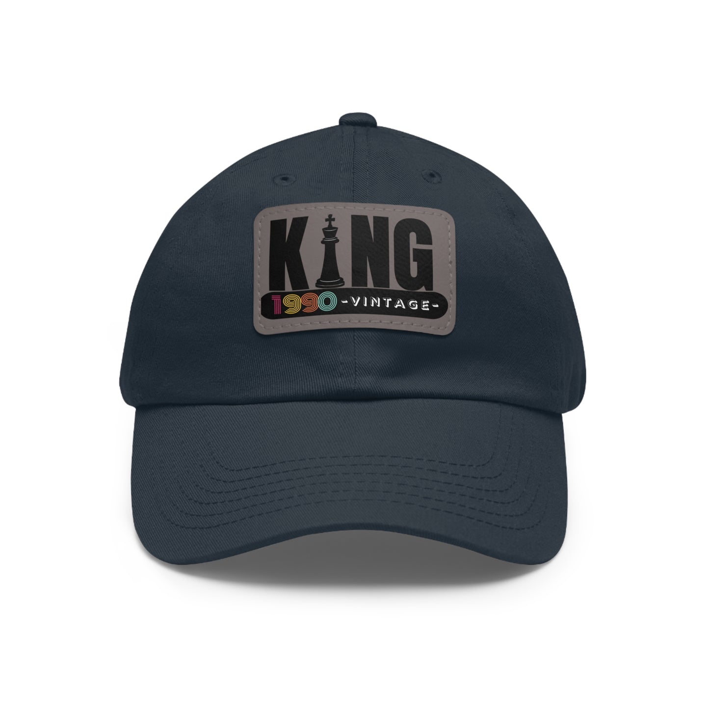 King 1990 Vintage Leather Patch Dad Hat