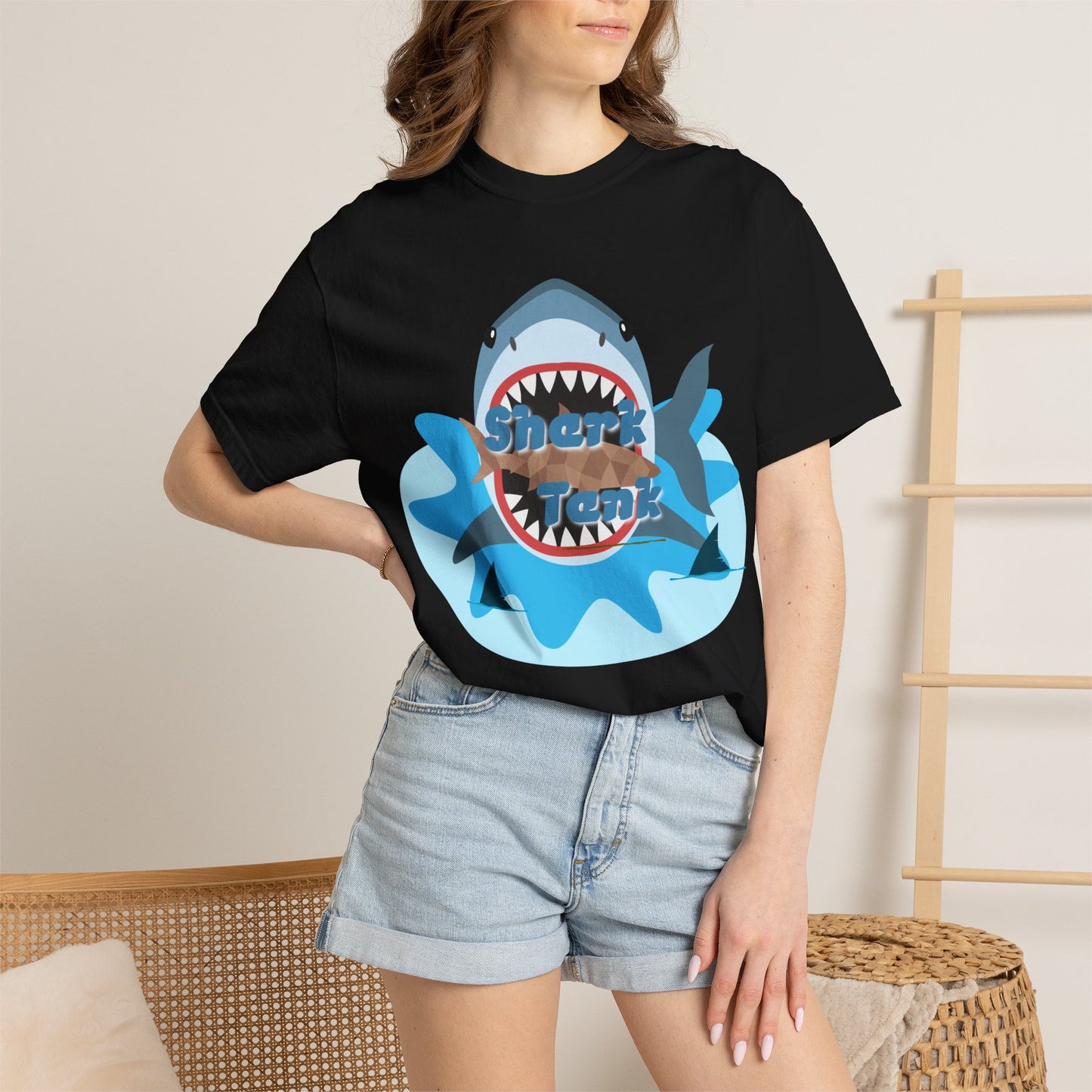 Shark Graphic T-Shirt — 'Shark' Ocean Illustration Tee